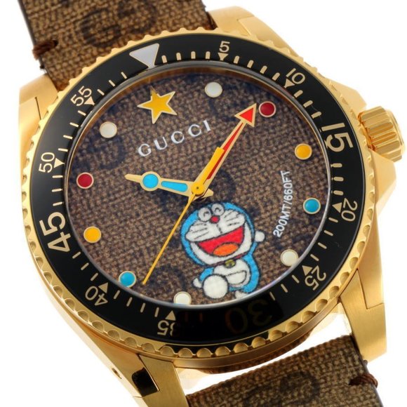 Gucci Dive Doraemon 50th Anniversary Limited Edition Watch, Swiss Made, YA136335 - Picture 1 of 9
